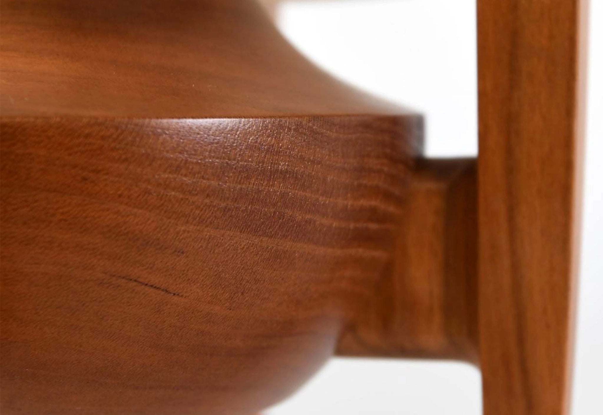 Close-up of a wooden lamp with a blurred background