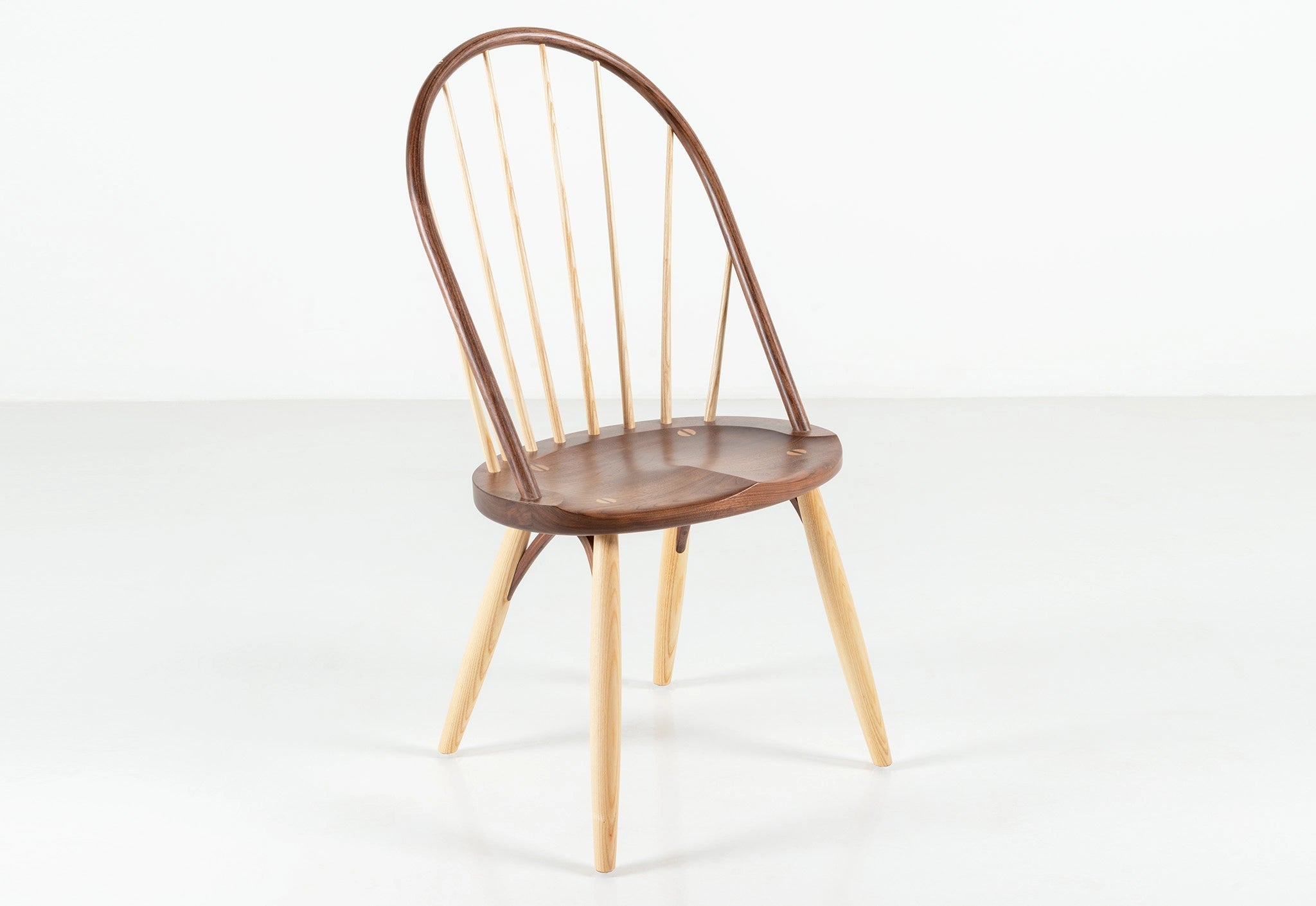 Wooden chair with a white background