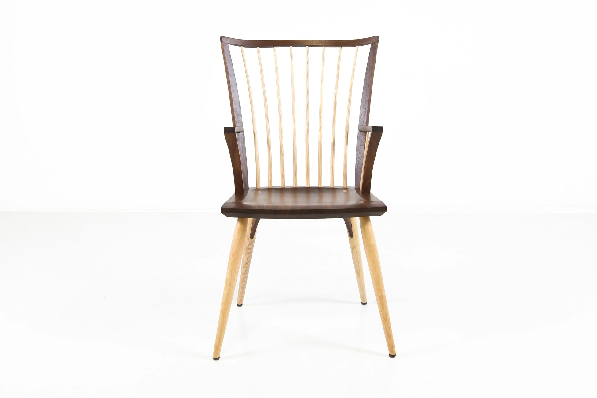 Wooden chair on a white background