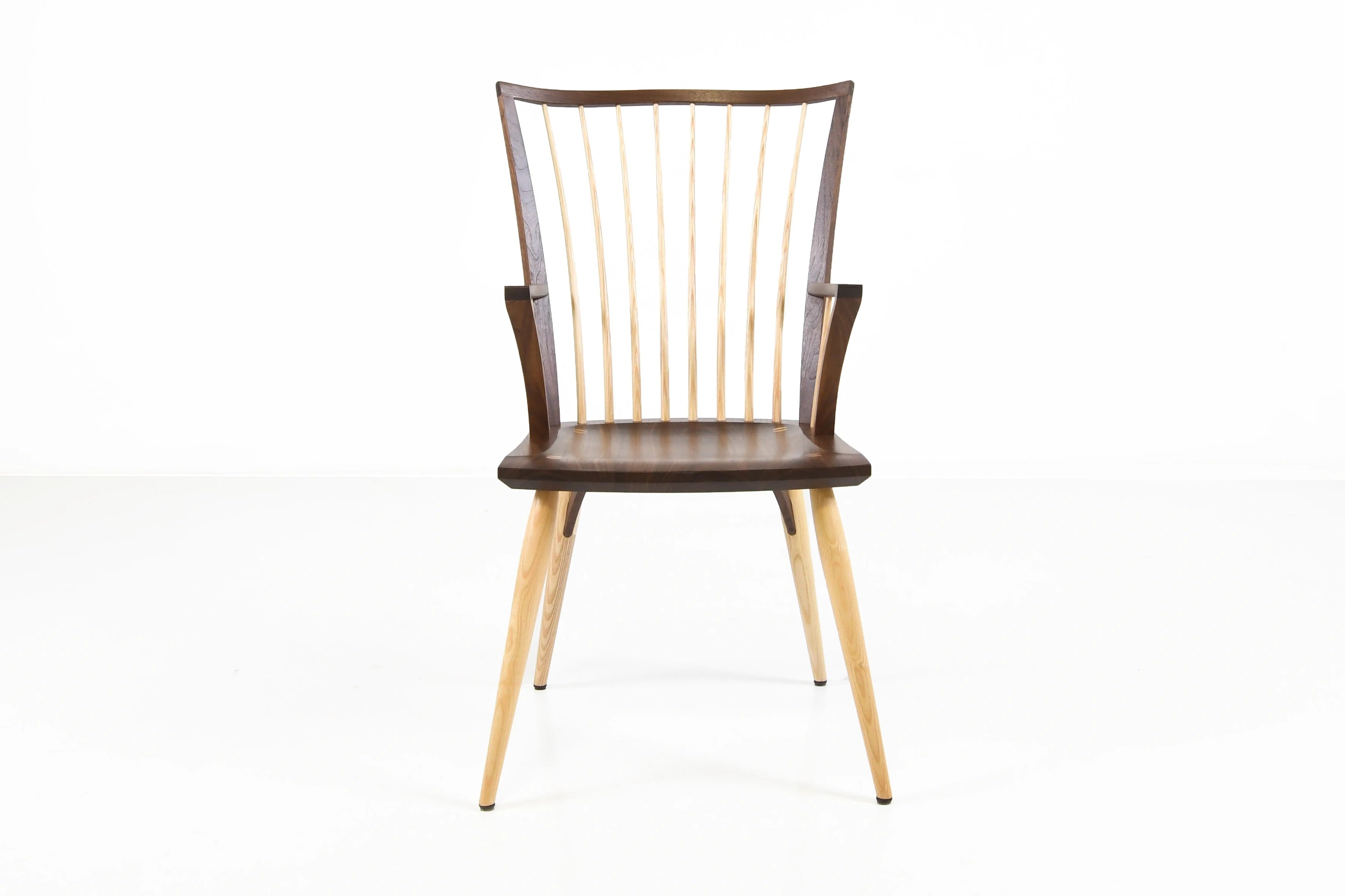 Wooden chair on a white background