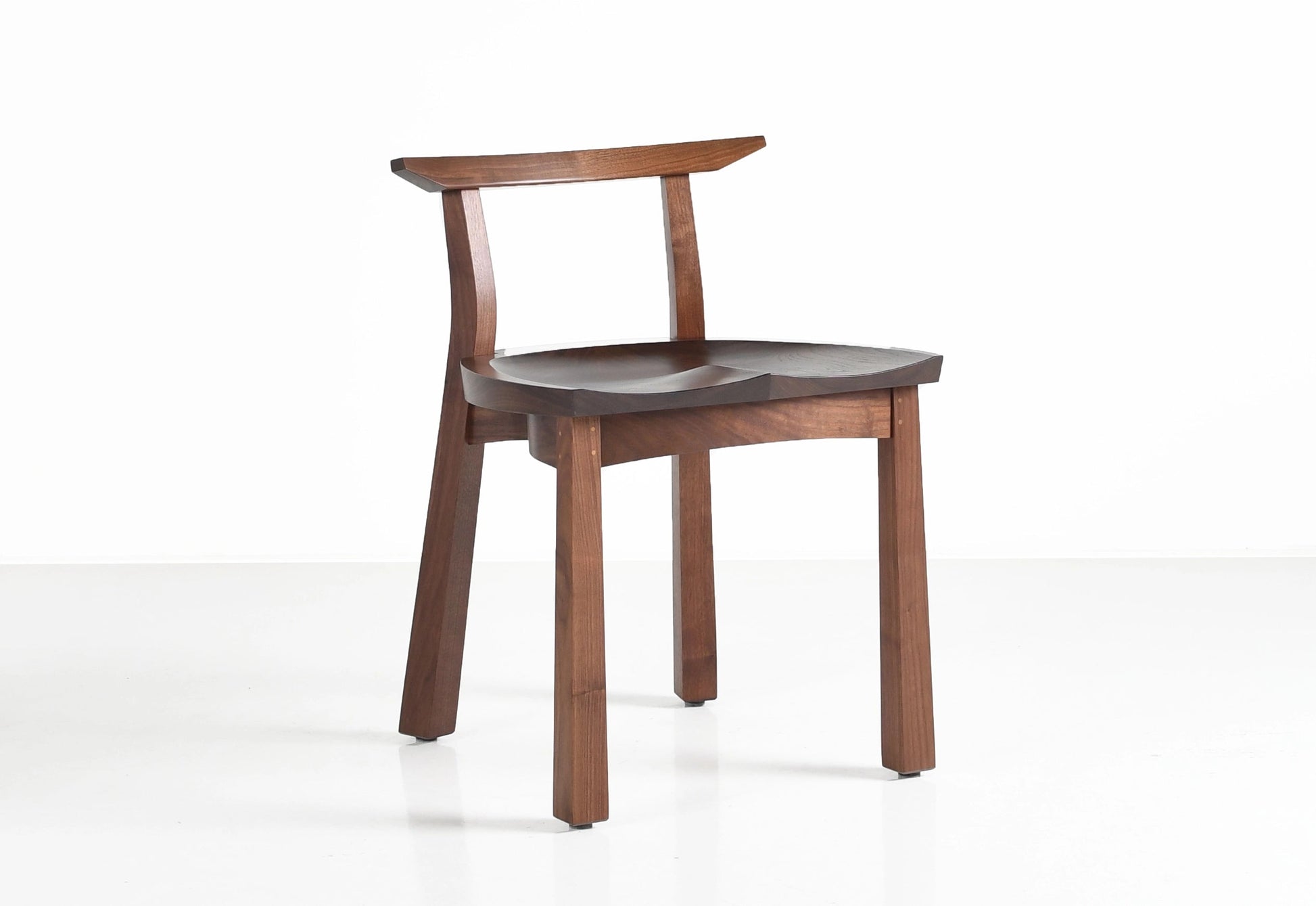Wooden chair on a white background