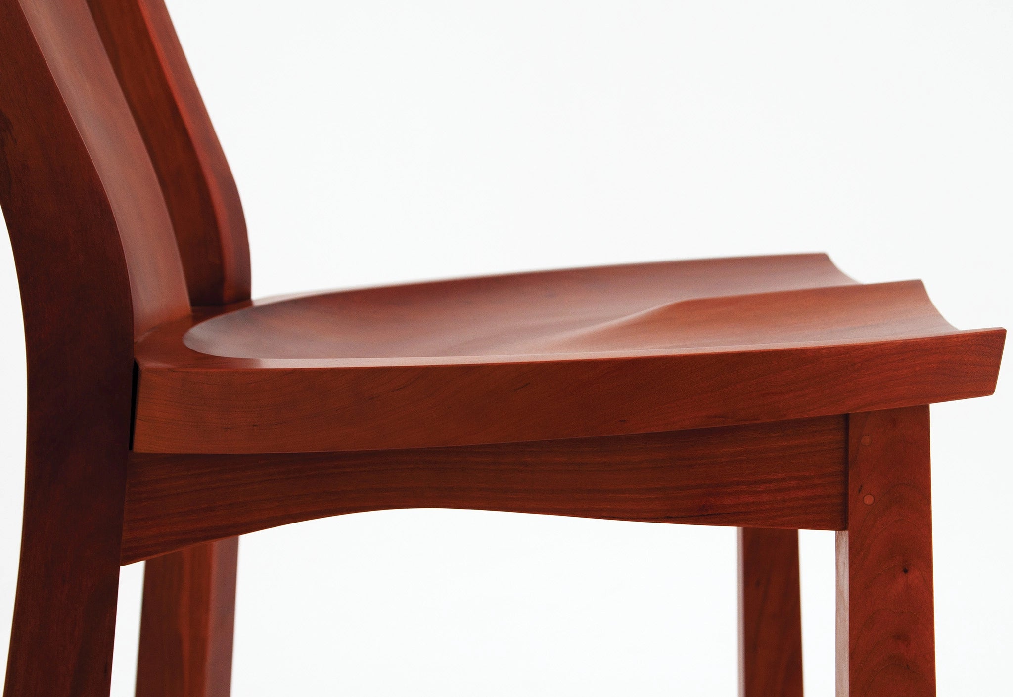 Wooden chair with a white background