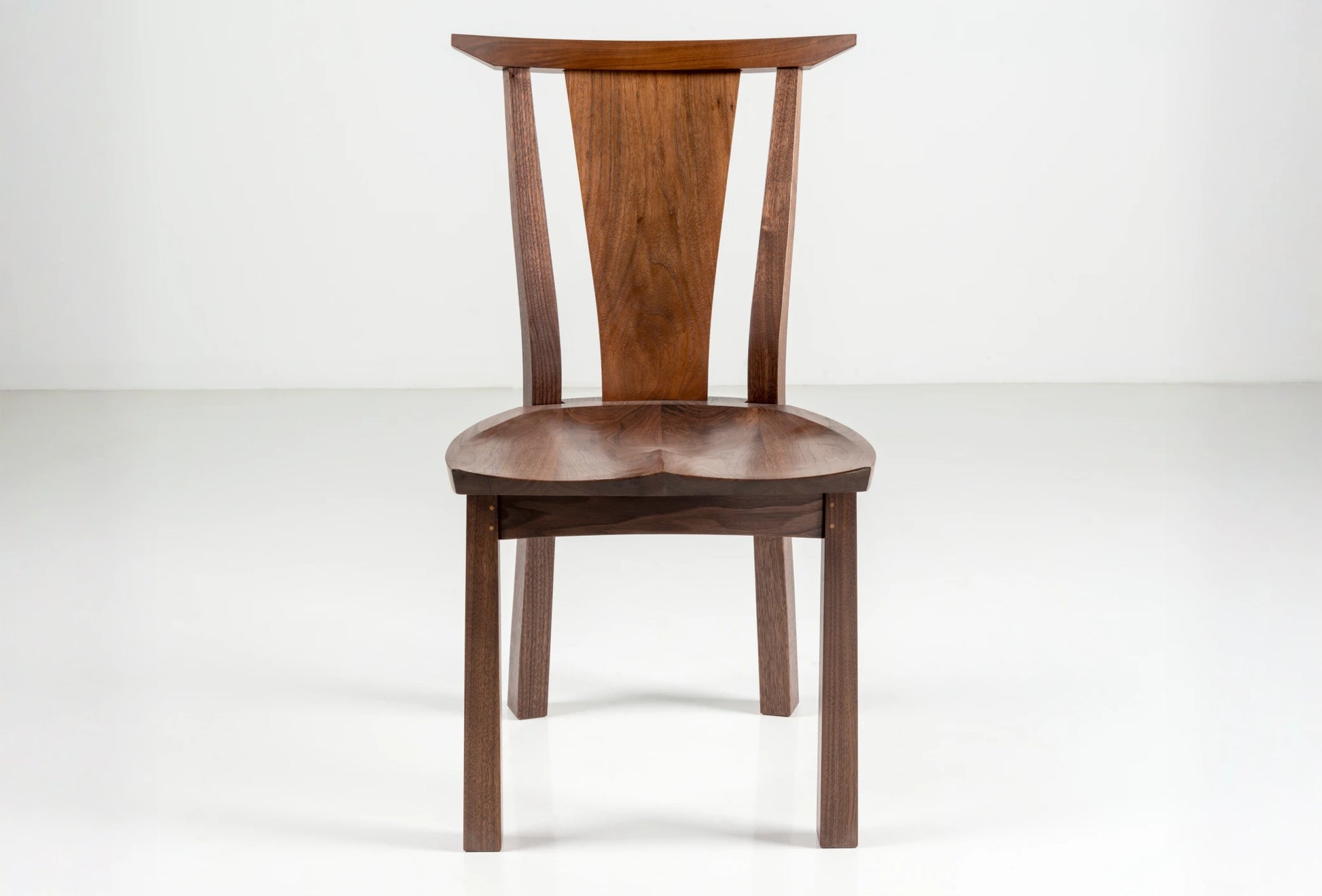 Wooden chair on a white background