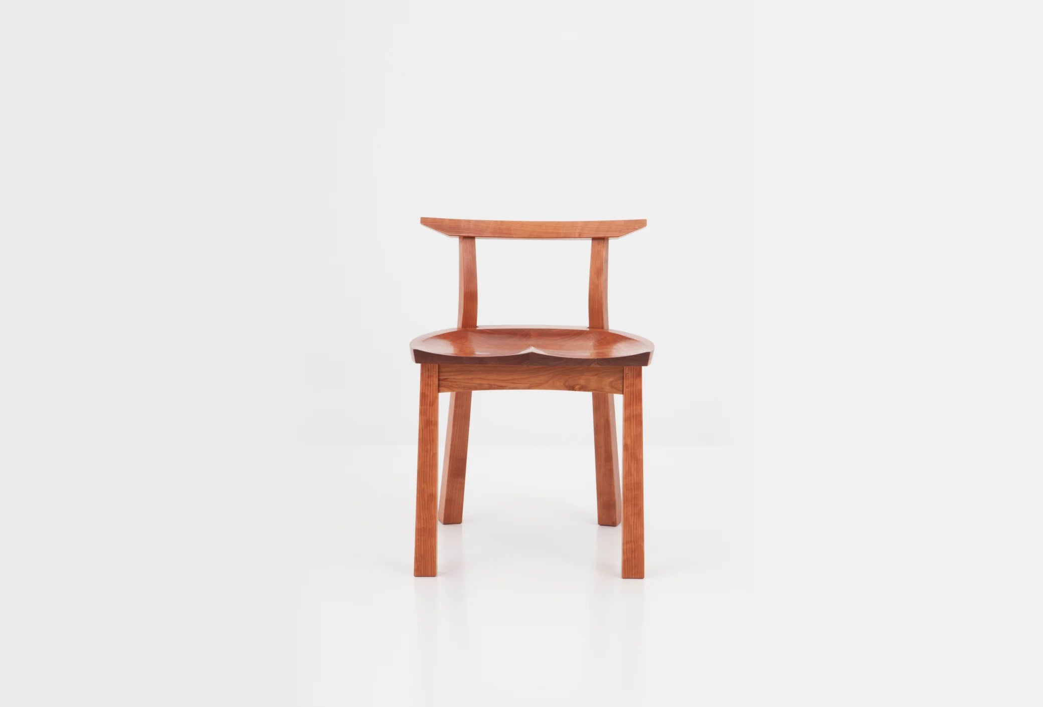 Wooden chair on a white background