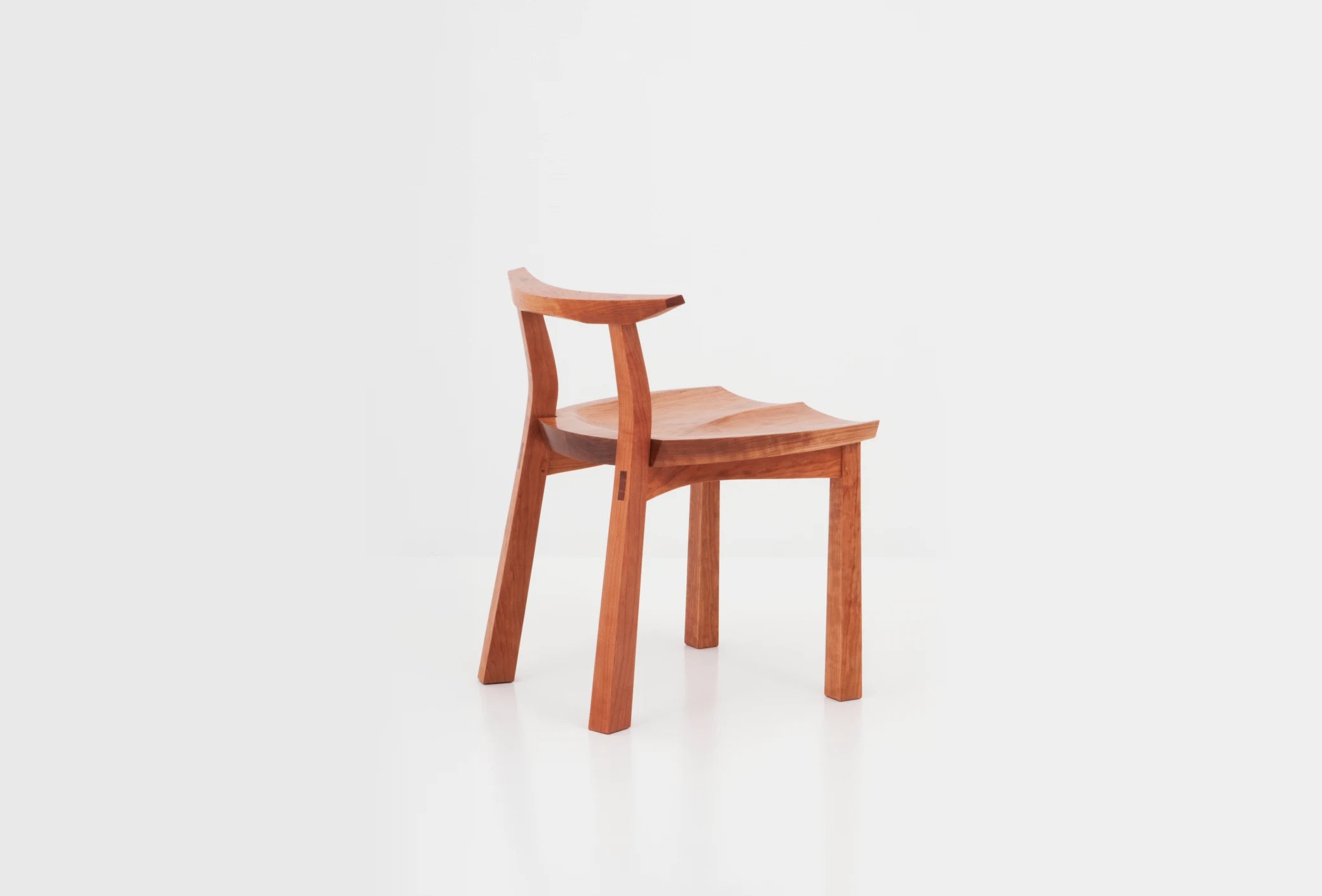 Wooden chair on a white background