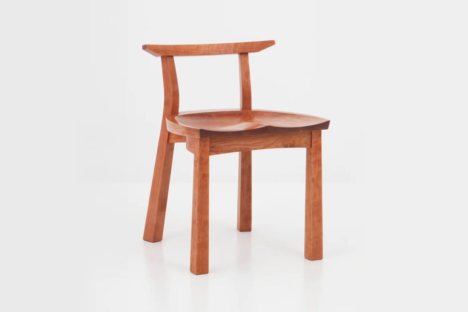 Wooden chair on a white background