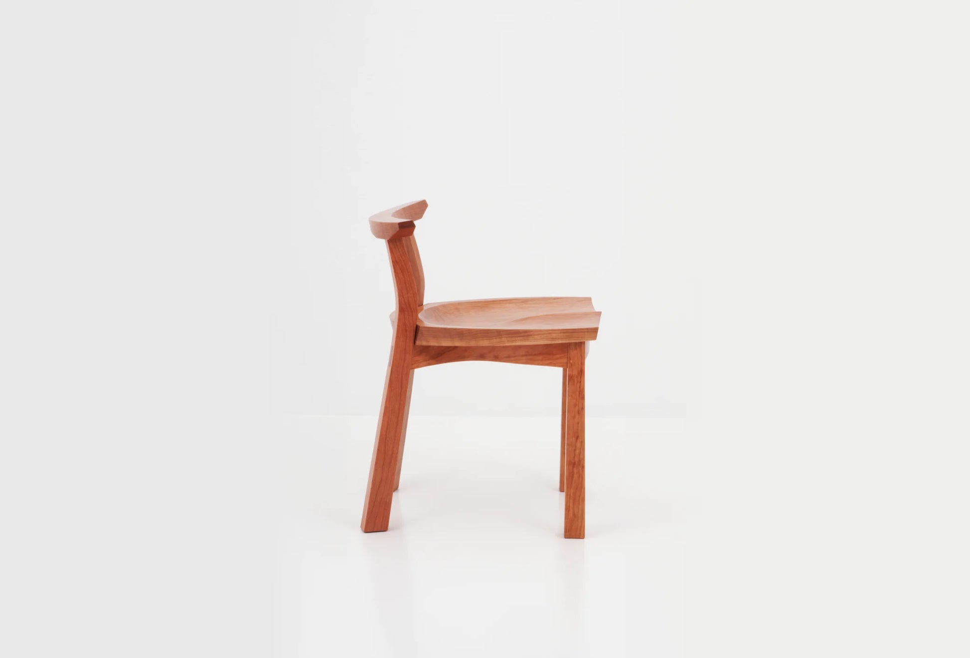 Wooden chair on a white background