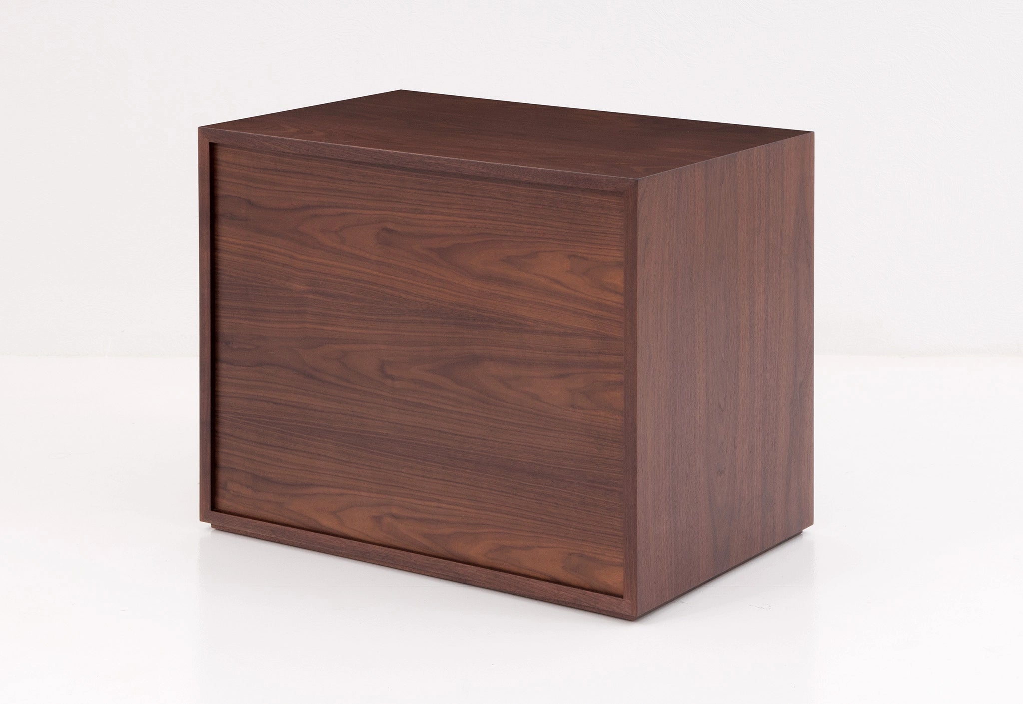 Wooden file case on a white background