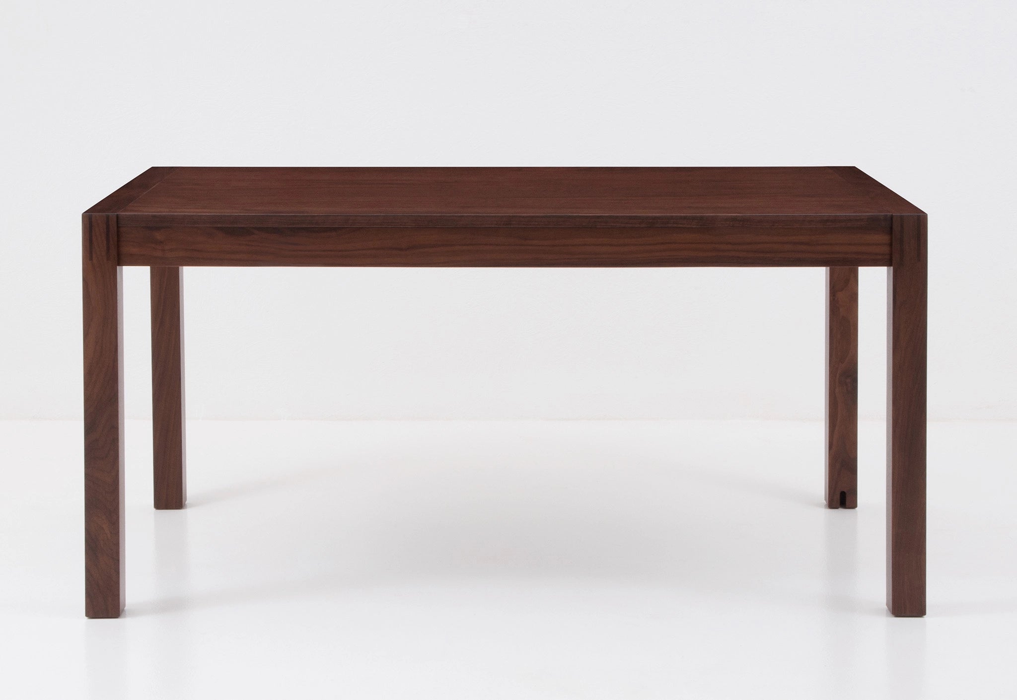 Wooden desk on a white background