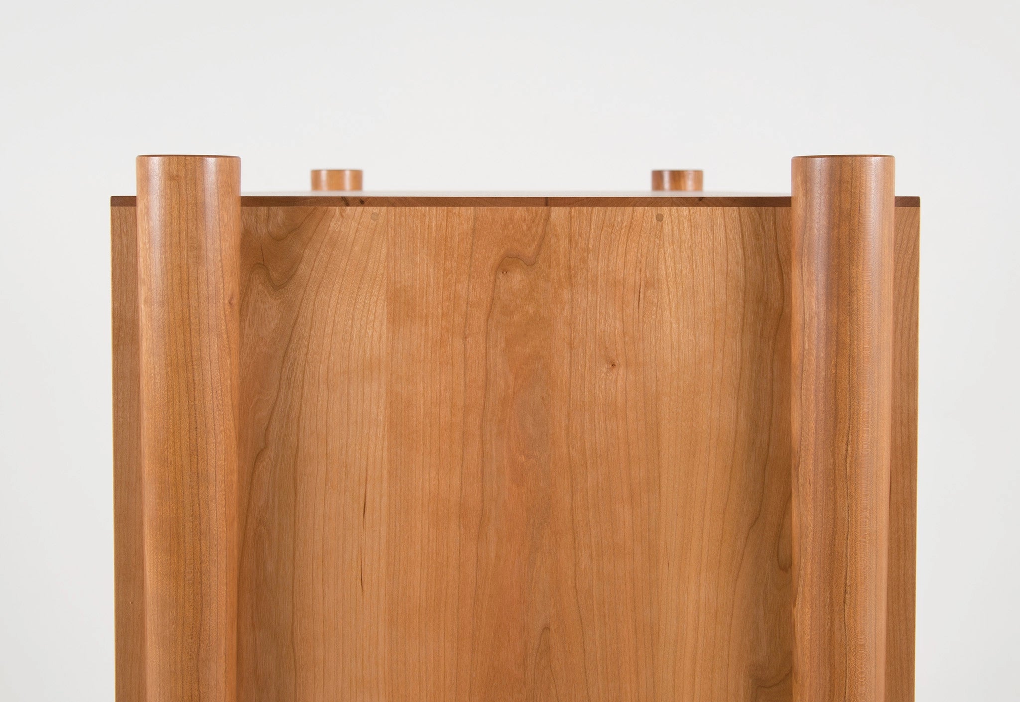 Wooden cabinet on a white background