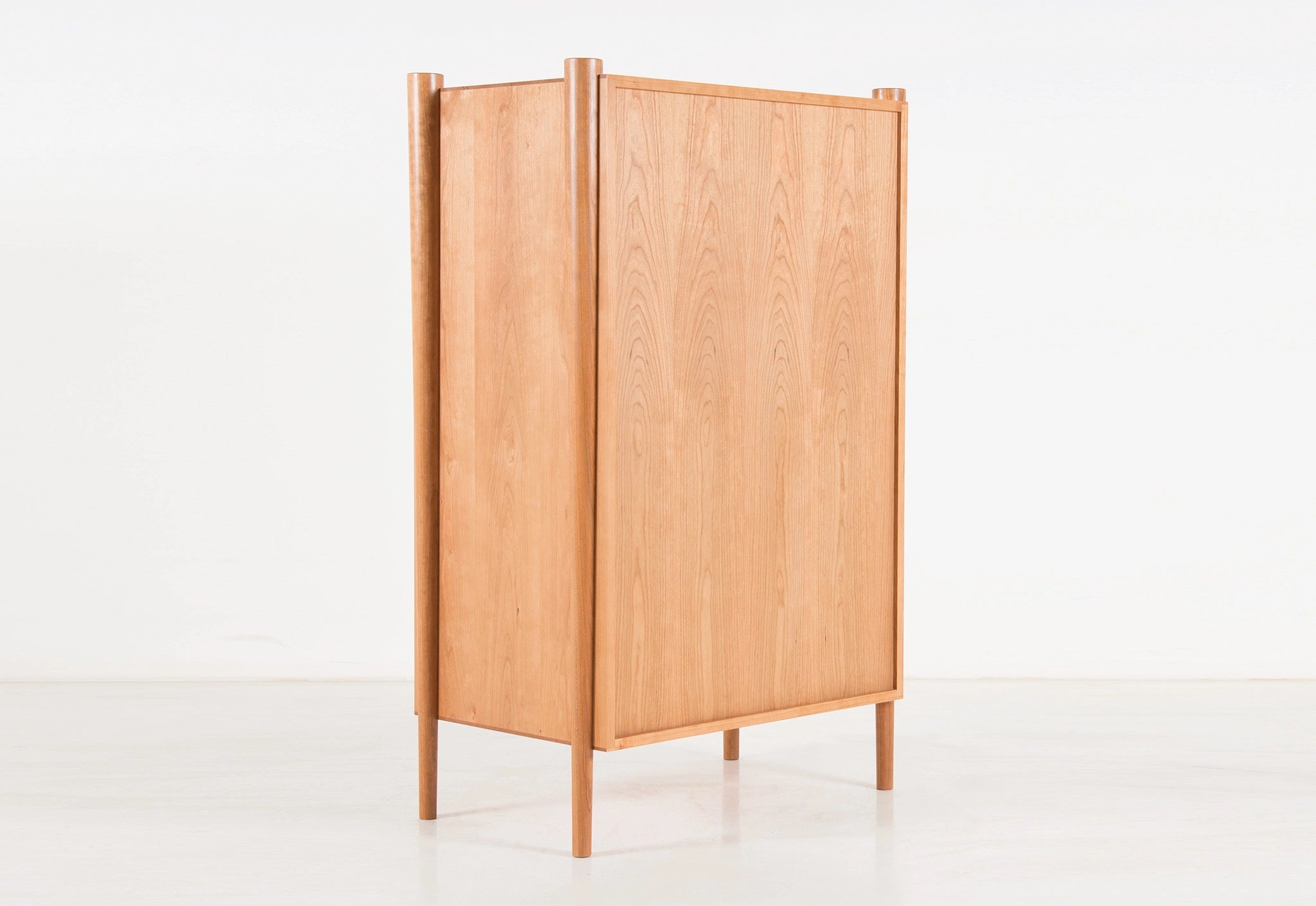 Wooden screen on a white background