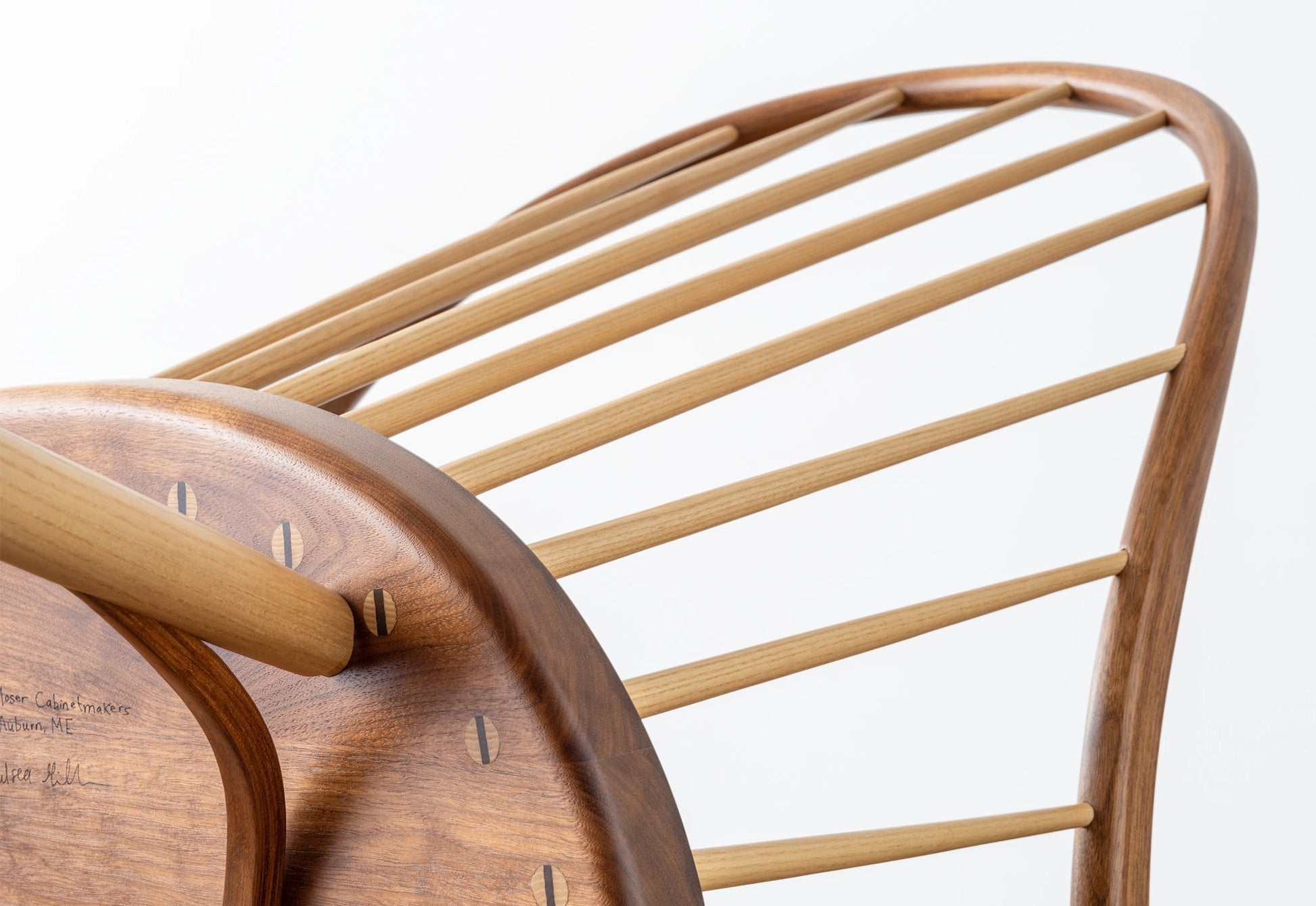 Wooden chair with a white background