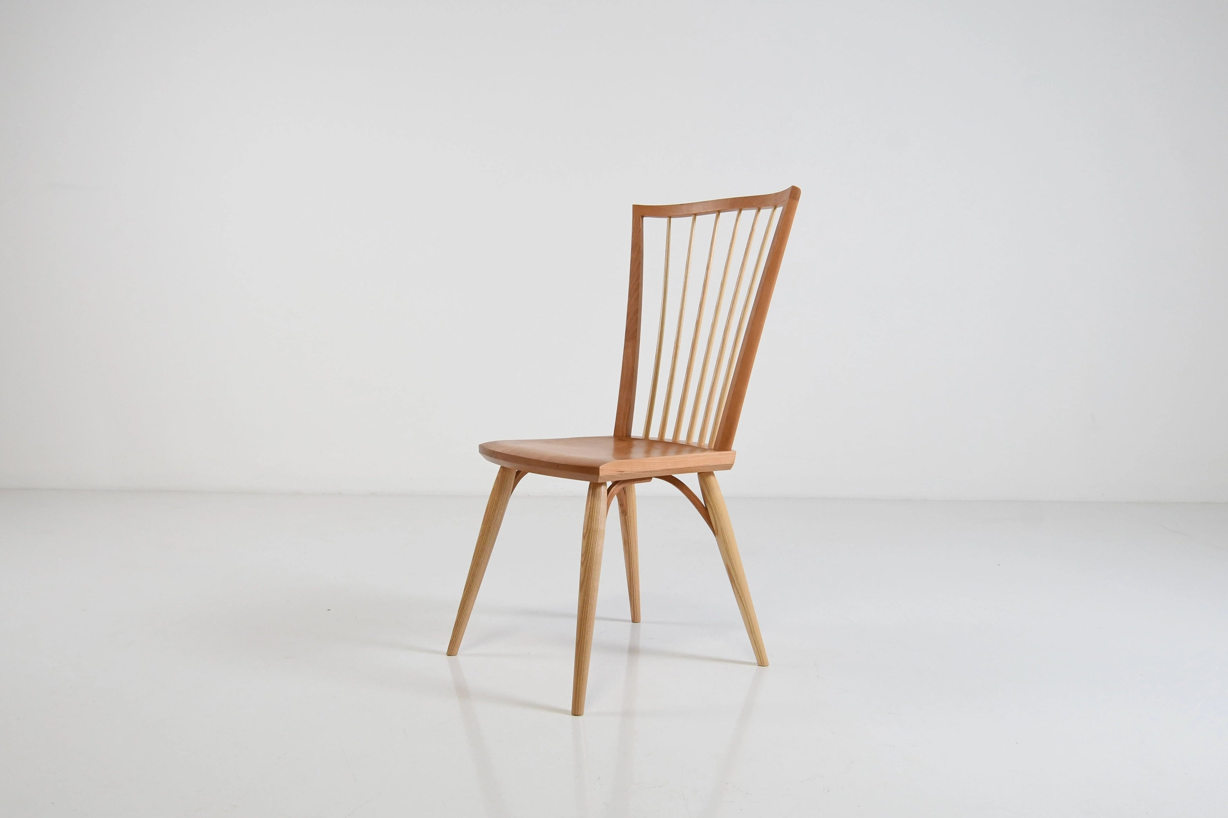 Wooden chair on a white background