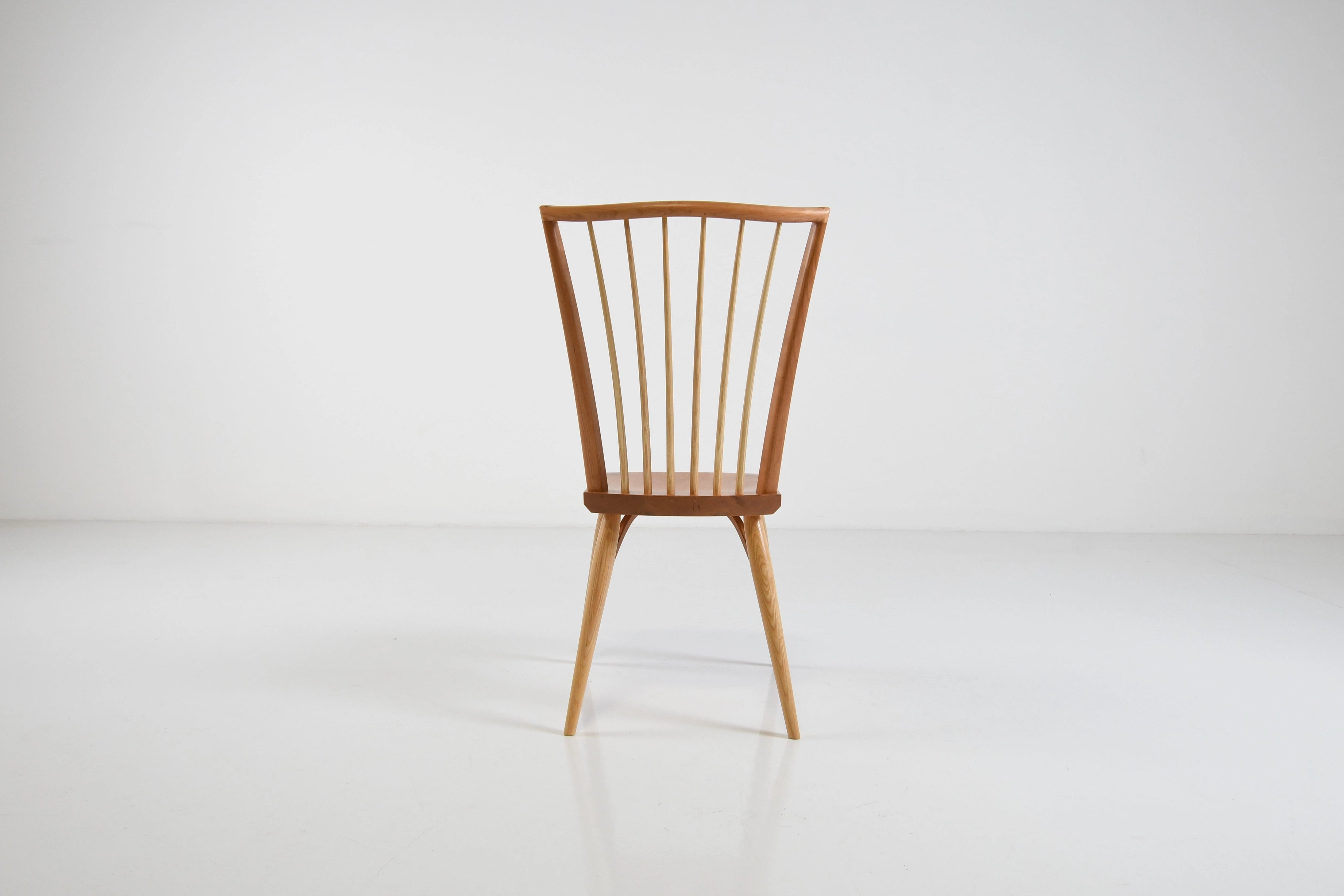 Wooden chair on a white background