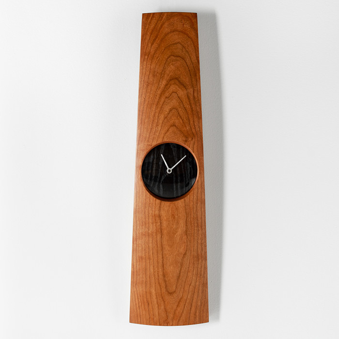 Omni Clock in Cherry
