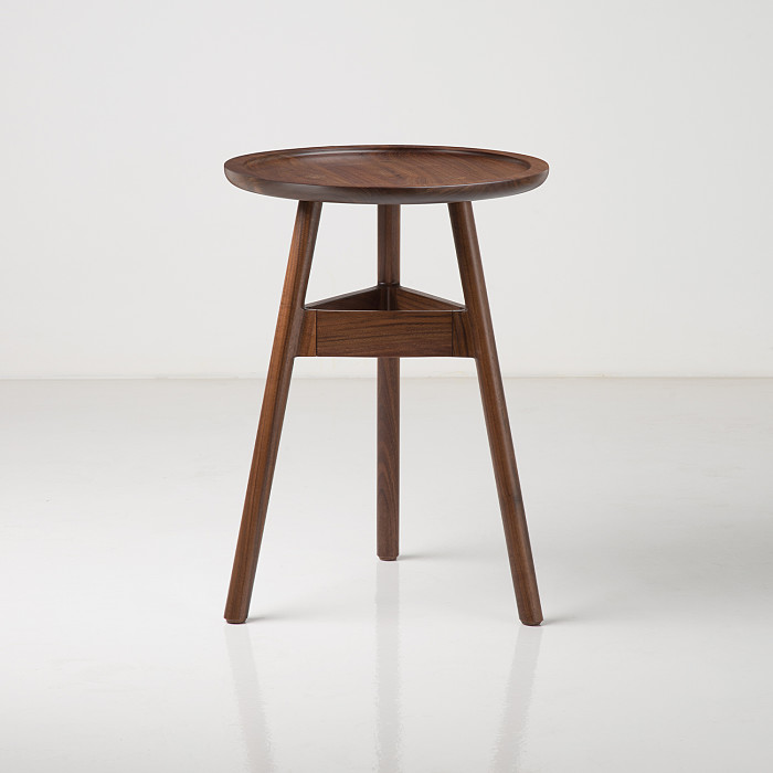 Hartford Round Stand in Walnut