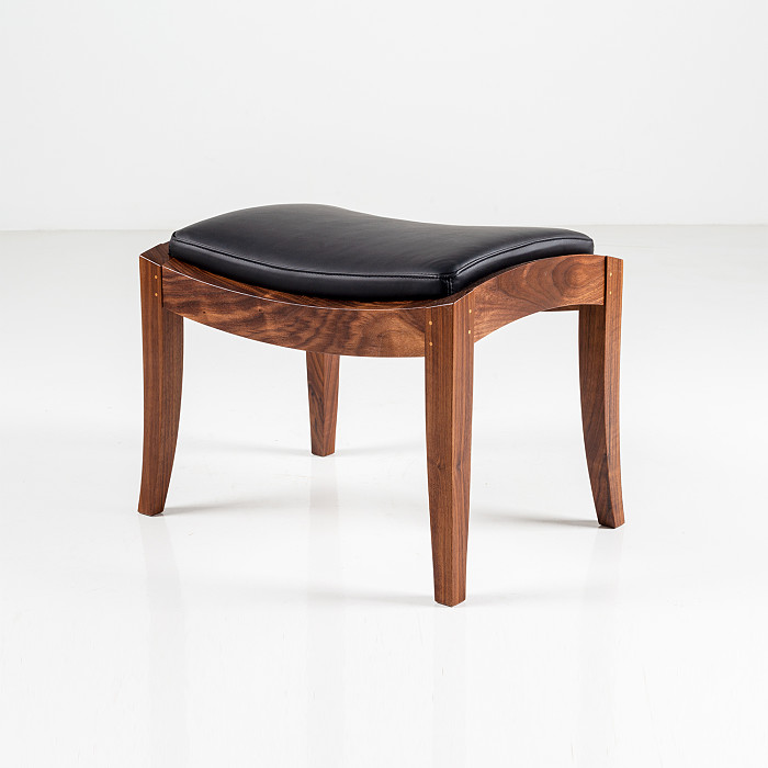 Wing Ottoman in Walnut