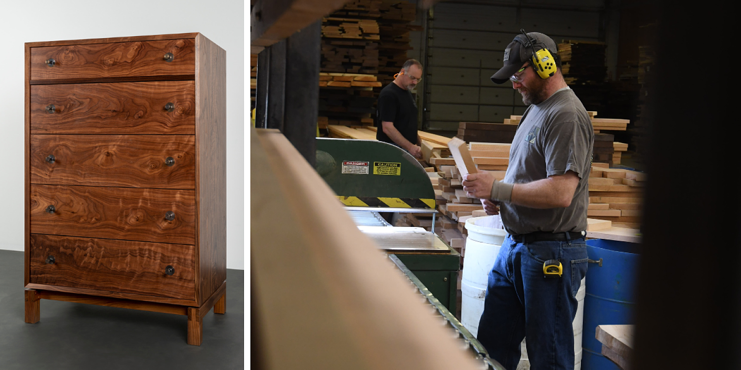 Studio Dresser and Jim W in the rough mill