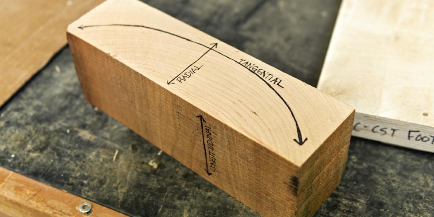 showing how wood moves in three directions