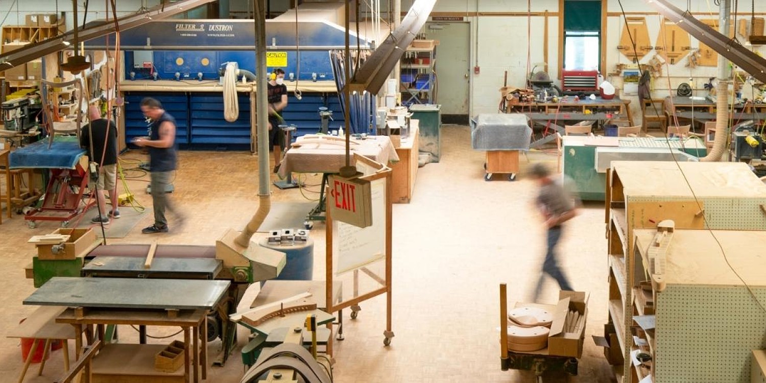 Inside of Thos. Moser workshop