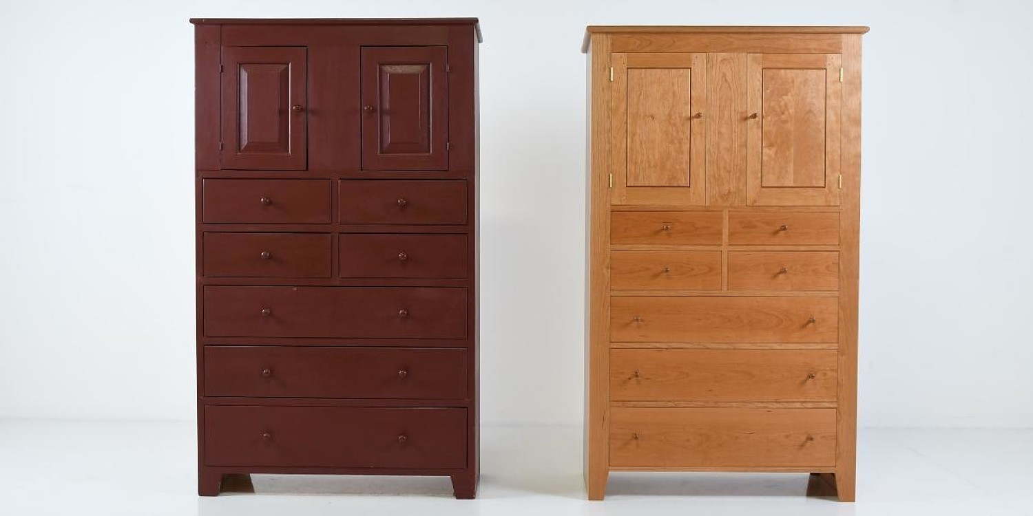 1972 Shaker cupboard by Tom Moser and Dr. White's Chest 2022