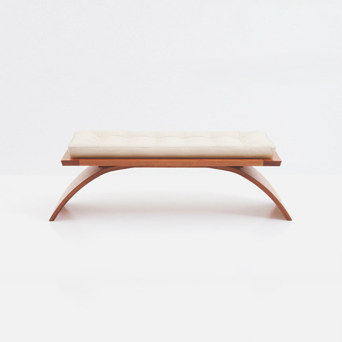 vita museum bench in cherry