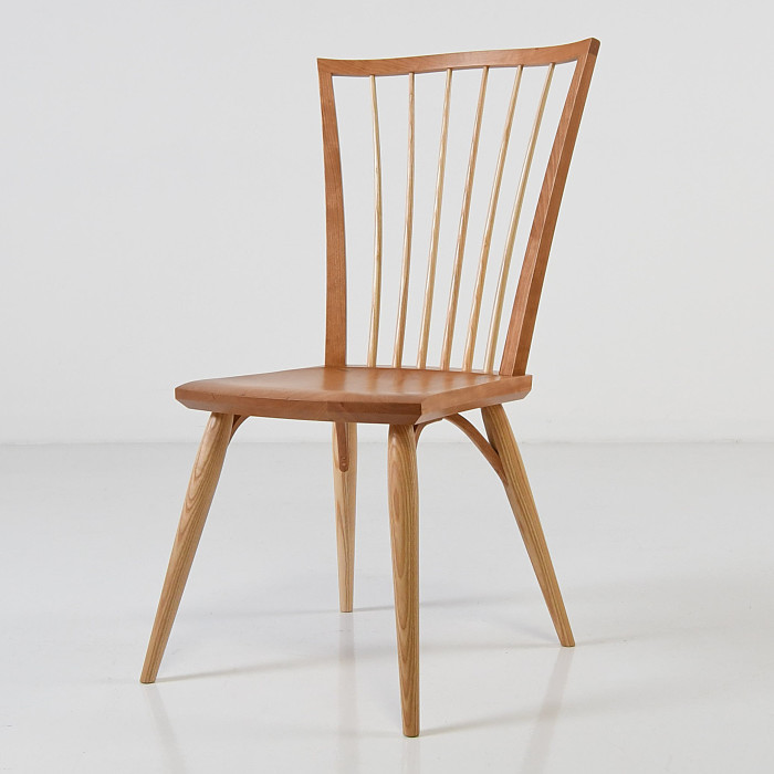 Catena Side Chair in Cherry on white background.